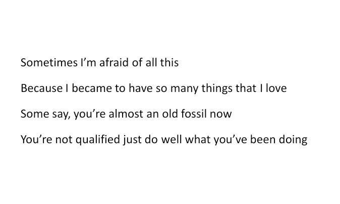 Kata old fossil mengacu pada popularitas yg redup. Kita semua tau segala hal yg ada di dunia ini tak ada yg abadi begitu pula popularitas. Terkadang BTS takut dg popularitas yg mereka dapatkan sekarang, apapun yg mereka inginkan bisa mereka dapatkan dg mudah.