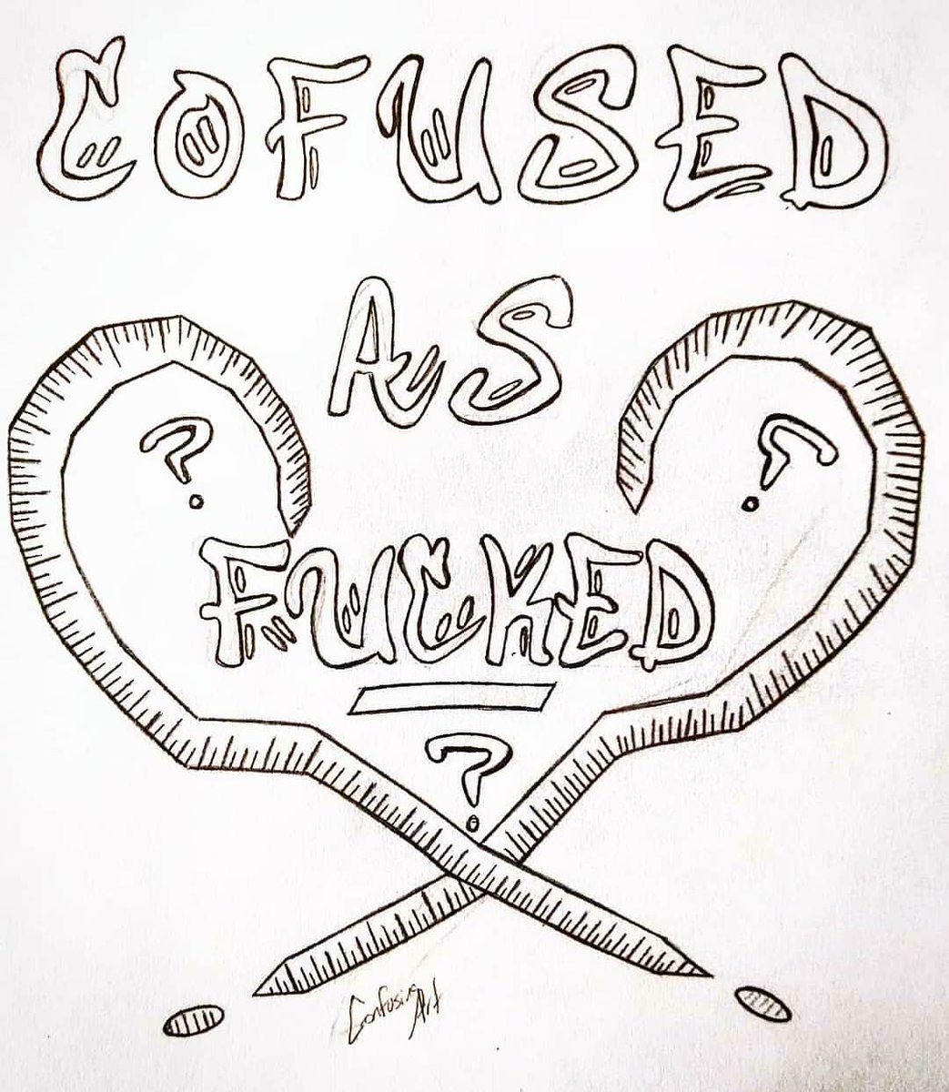 ArtConfusing's tweet image. So #Confused im Cofused As F#cked
#confusingart #alwaysconfusedclothingandapparel #art #Alwaysconfused #embracetheconfusion #clothingbrand #nycartist #myart #nyc #clothing #ArtistOnTwitter #dopeart #artist #handdrawn #pencilartist