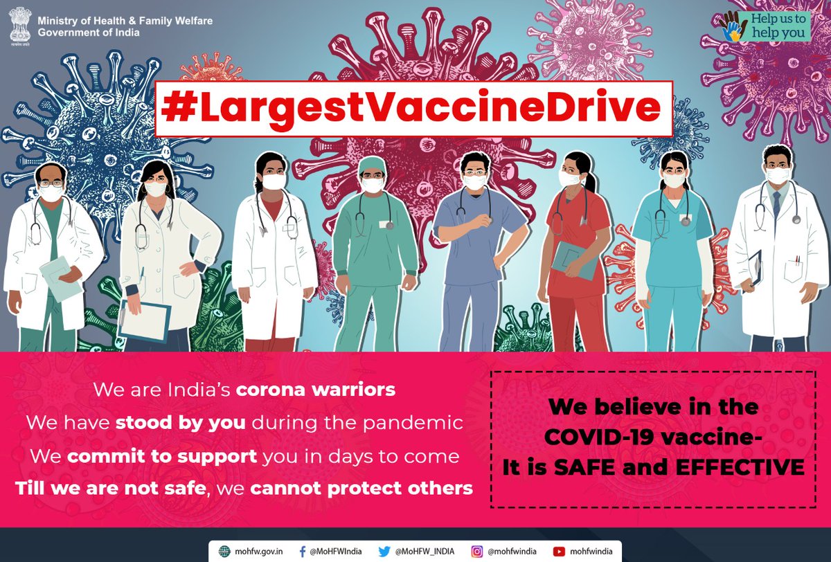 prodefencejammu's tweet image. #LargestVaccineDrive 
#COVID19 Vaccine is safe and effective. 
Follow #AppropriateBehaviour till you get the jab
#IndiaFightsCorona #Unite2FightCorona #JanAndolan @SpokespersonMoD @diprjk @DefenceMinIndia @rajnathsingh @adgpi @PIB_India @ddnews_jammu @MoHFW_INDIA @PMOIndia