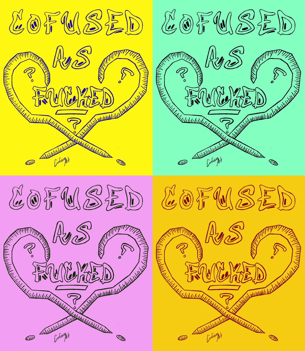 ArtConfusing's tweet image. ❓COFUSED AS F#CKED❓ #confusingart #alwaysconfused #art #alwaysconfusedclothingandapparel
#popart #dailyart #clothingbrand #nycartist #newyork #nycart #myart #dopeart #handdrawn #pencildrawing #dreambig #bigplans #beweird #weirdart #mydesigns #mybusiness #localartist #dope
