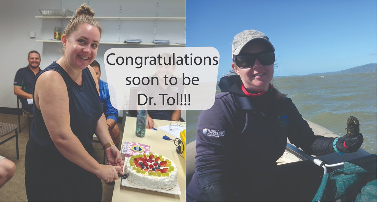 Huge congratulations to <a href="/samantha_tol/">samantha_tol</a> who had her PhD thesis accepted with no changes!! 

Sam's research looked at the dispersal mechanisms of tropical #seagrasses and she found turtles and dugong are important in dispersing seagrasses, including via seeds in their poo! 🌱🐢💩🌱