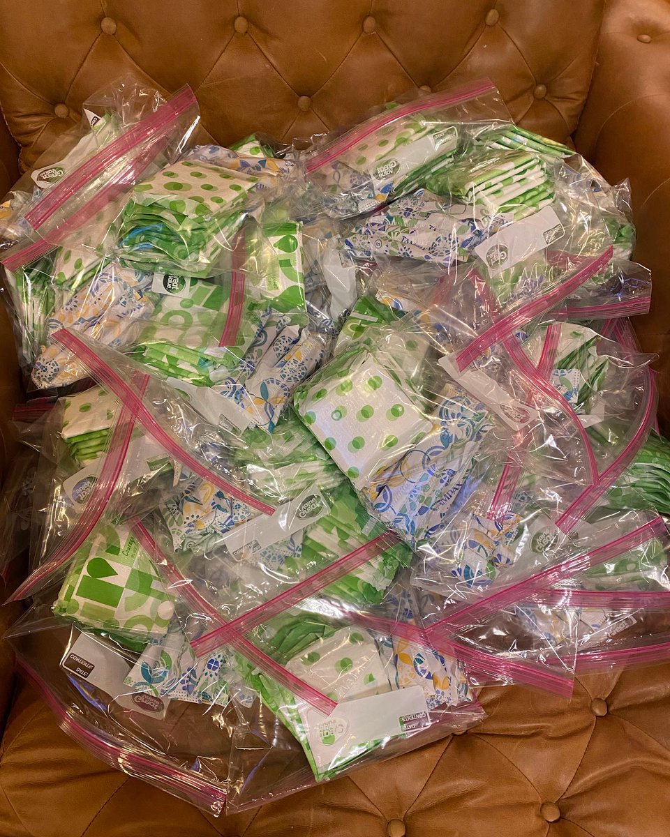 1,000 menstrual products packaged and donated to @BidwellDSM in January.  
Donate today at loveforred.org 
#periodpovertyisreal #donation 
#makingadifference #nonprofit #endperiodpoverty