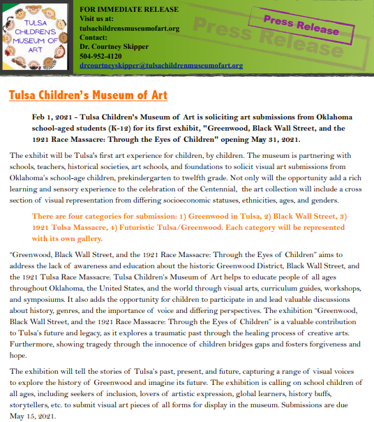 Tulsa Children's Museum of Art tweet media