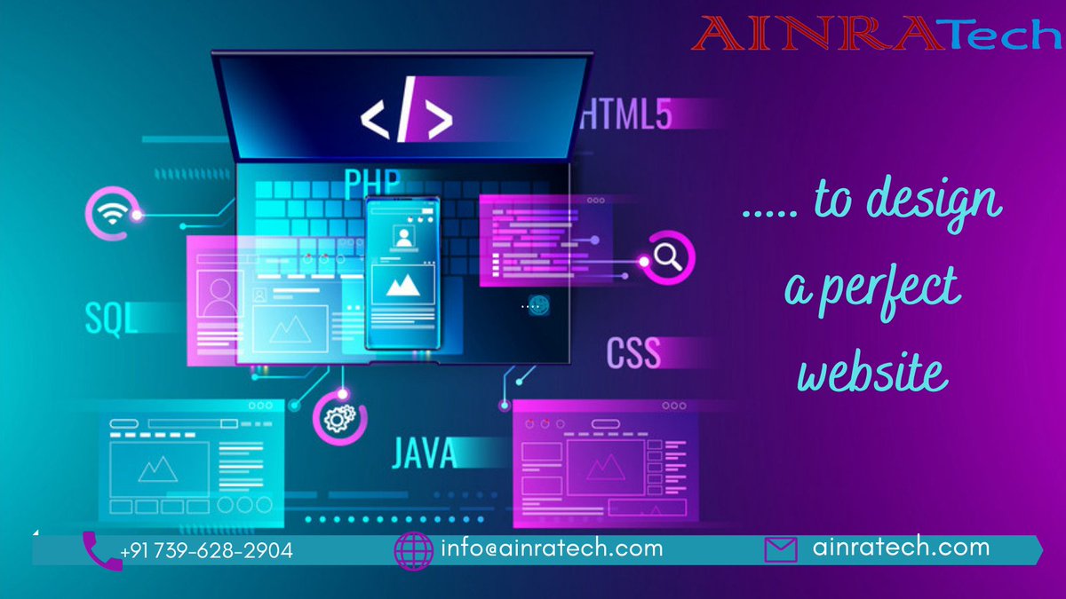 ainratech's tweet photo. We build websites that engage users. Creating websites and mobile applications that promotes online sales for businesses while also making consumers' lives easier with #webdevelopment #designs #html #codingisfun #DigitalMarketing #easetoaccess #brand #attrativedesigning #seo https://t.co/HGgSPB6tMb