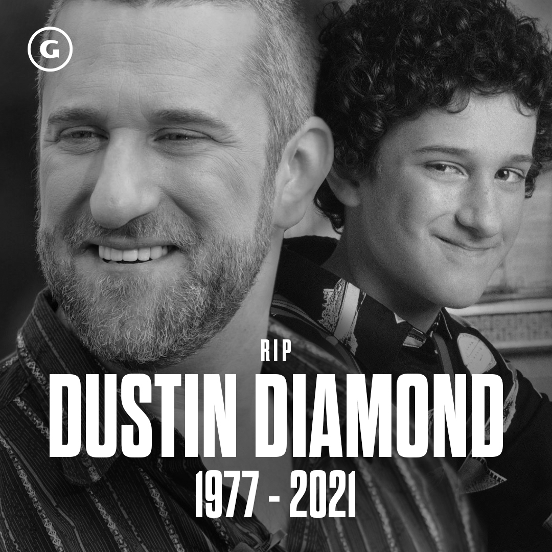 GameSpot's tweet image. Save by the Bell's star Dustin Diamond best known for his portrayal of lovable nerd, Samuel "Screech" Powers, has died of cancer at 44. trib.al/luK6xIW