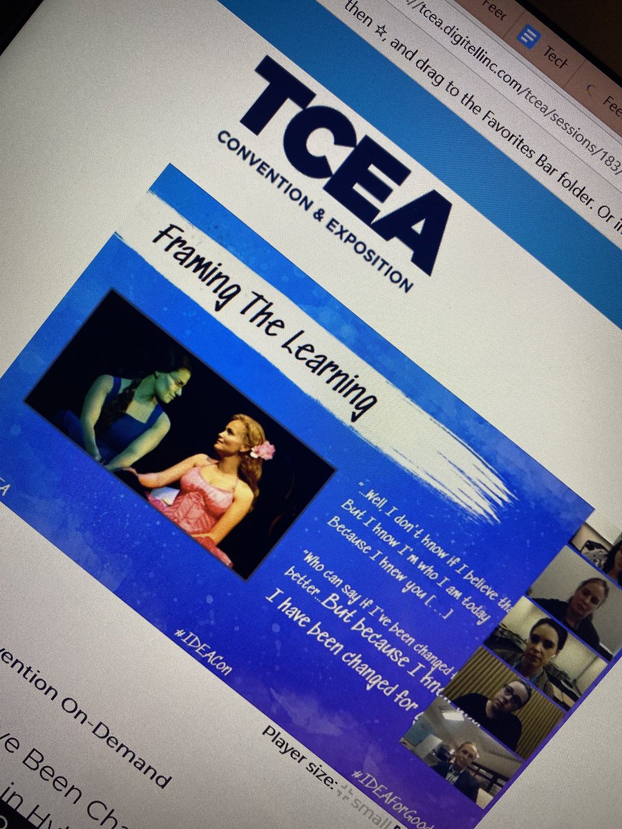 Kenyonboswell's tweet photo. Great presentation βWe Have Been Changed For Good: Facilitating Connectionβ What a βWickedβ Metaphor for developing courseware. Very thought provoking. Lights! Camera! ACTION! Itβs showtime! #IDEAForGood #TCEA #Ideacon https://t.co/270QlMDYZz