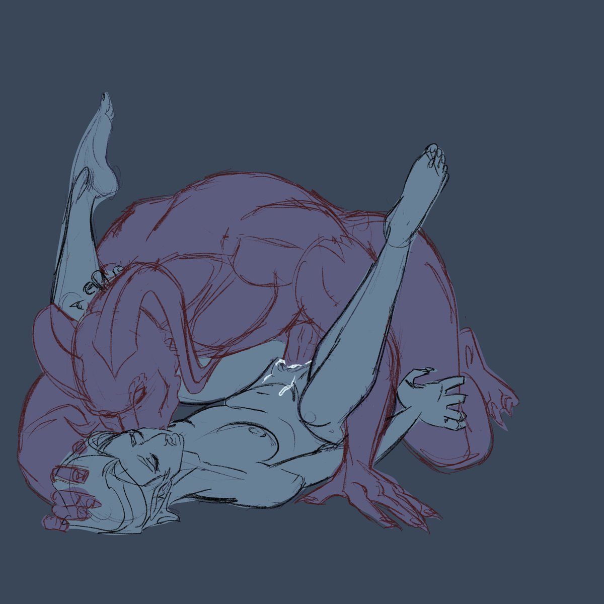 OdeToTheReaper's tweet photo. Late night lewd sketching don’t mine meeeeeeeeeeeeee 
#nsfwart #nsfw https://t.co/Baarg3MTsu