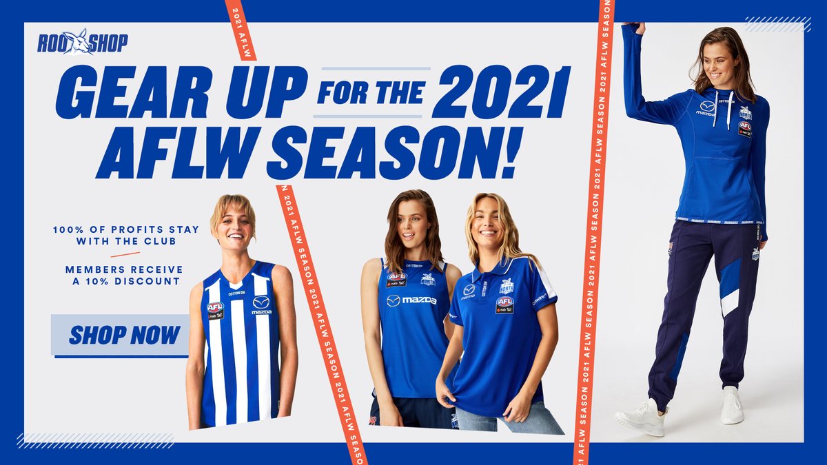 Check out the range of @NorthAFLW apparel at The Roo Shop and gear up for round two and the rest of the season!

Shop now: bit.ly/AFLWWomens