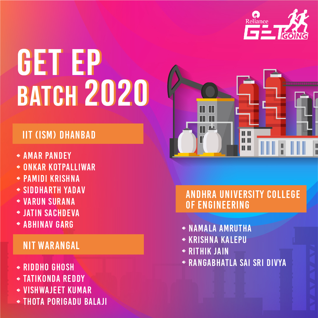 RILCampus's tweet photo. A warm and hearty welcome to the EP batch of 2020. We hope everyone discovers their skills and grows with an abundance of knowledge and innovation. Best of luck everyone!
#GET2020 #RILWayOfLife #EPBatch #RILGET #GETSetGO #GETintroduction #GET #RelianceIndustriesLimited #Reliance https://t.co/csTbJPV5FG