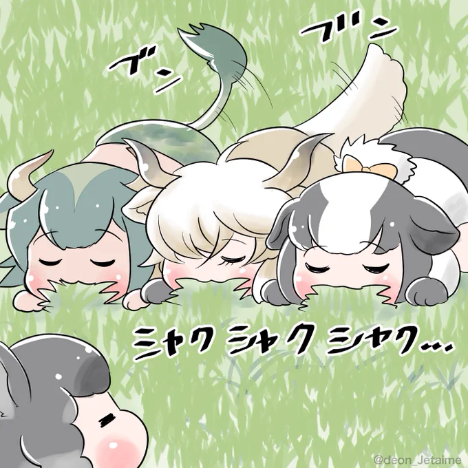 #今月描いた絵を晒そう 1月は干支フレンズの絵をたくさん描きました 