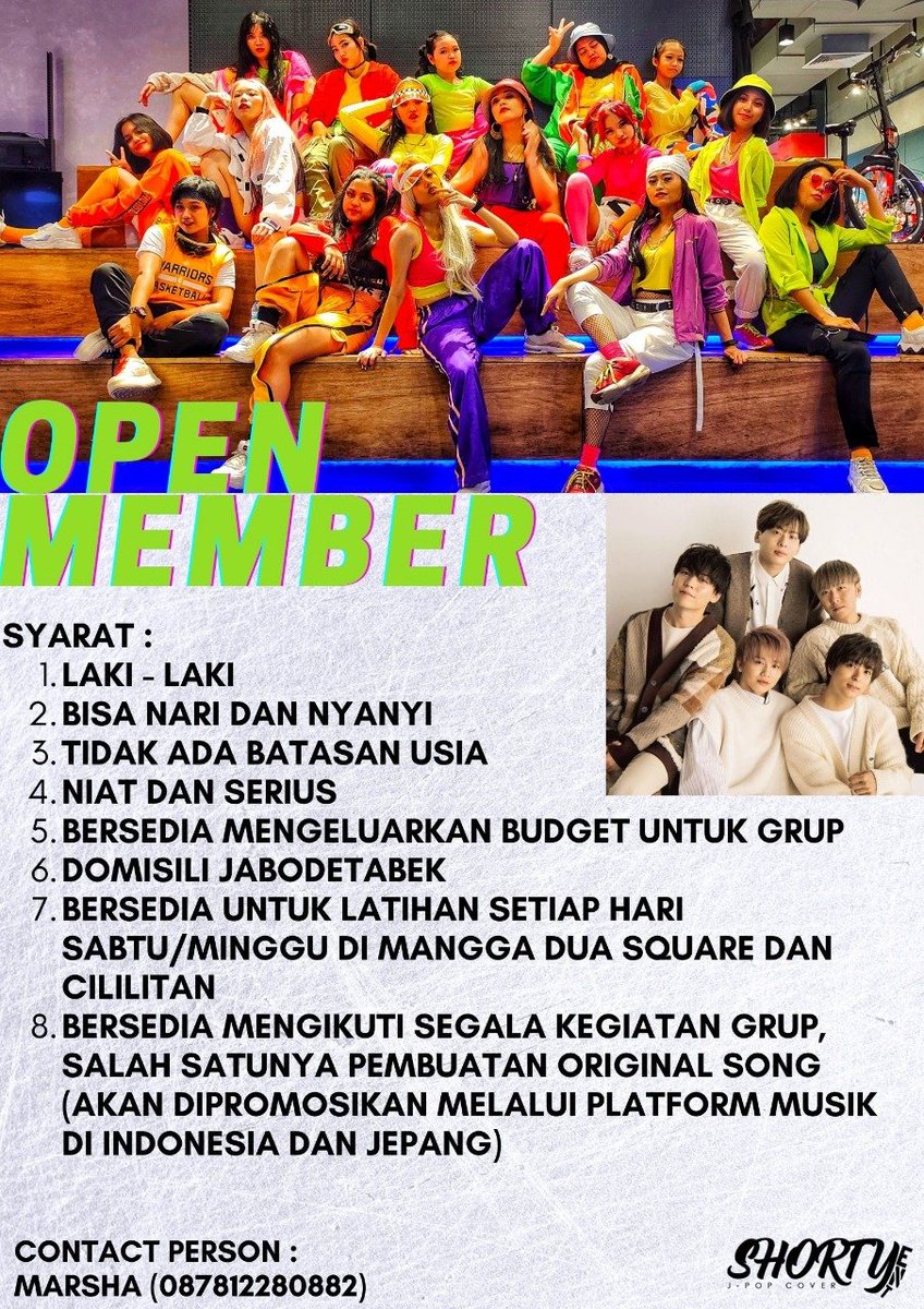 Holla y'all~  ＼(^o^)／

Kuy kuy ikutan, kami lagi open member loh  ヽ(^o^)丿

Silakan dicekki-cekki posternya untuk info lebih lanjut~ 
#jpop #dance #sing #cover #originalsongproject #hiphop #jabodetabek