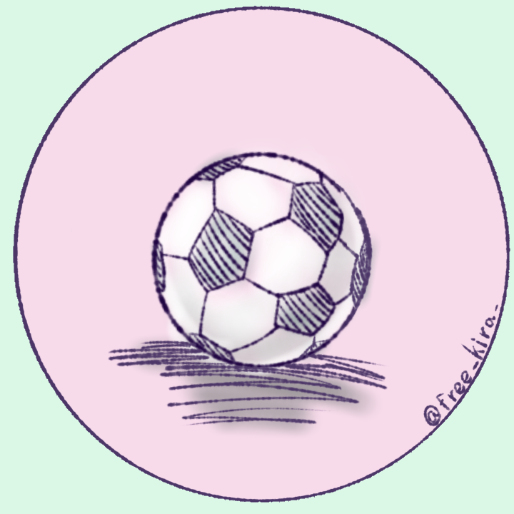 Kira 著作権フリーなヘッダーアイコン 使用許可は任意で サッカーボール フリーアイコン 絵描きさんと繋がりたい