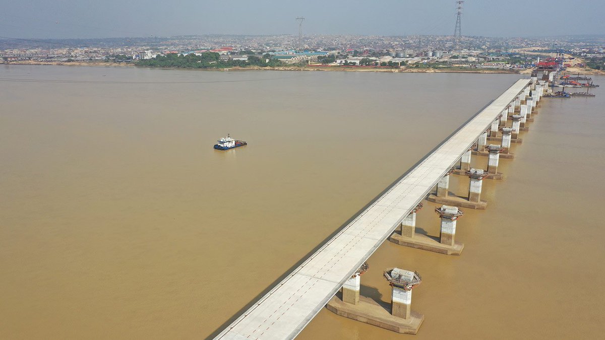 The Second Niger Bridge. #Nigeria Frame 1 GEC Area locationFrame 2 Drainage and grassing worksFrame 3 Niger Bridge OverviewFrame 4 West Approach Northern Bridge Axis.