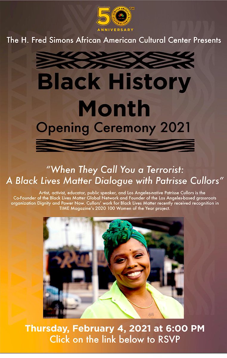 Join us on Feb 4th for the Opening Ceremony of Black History Month, presented by the H. Fred Simons African American Cultural Center at UConn. Featuring the co-founder of the Black Lives Matter Global Network, Patrisse Cullors.