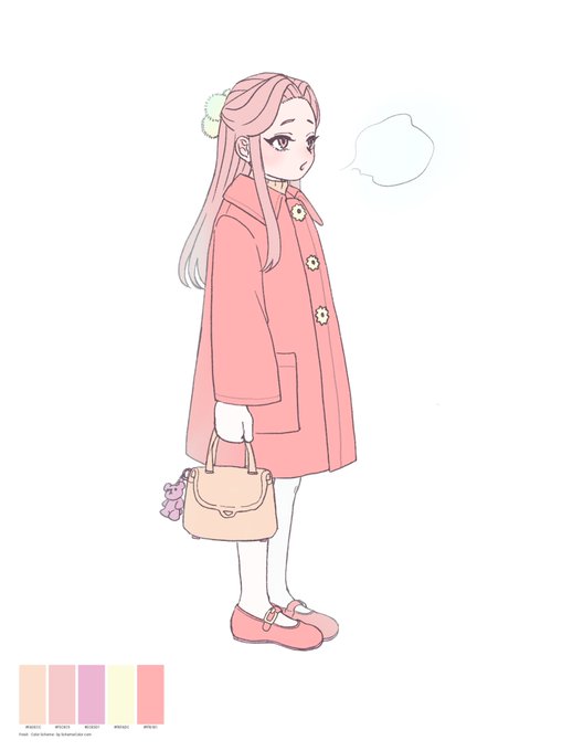 「pink coat」 illustration images(Oldest｜RT&Fav:50)