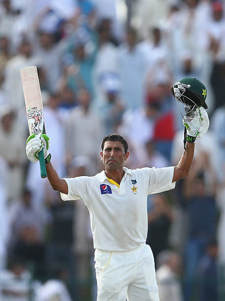 Khan is the only batsman to average 50+ in all 4 innings of a test match. He is also the only Pakistani Captain to score a triple century and 1 of 8 captains to ever do it.