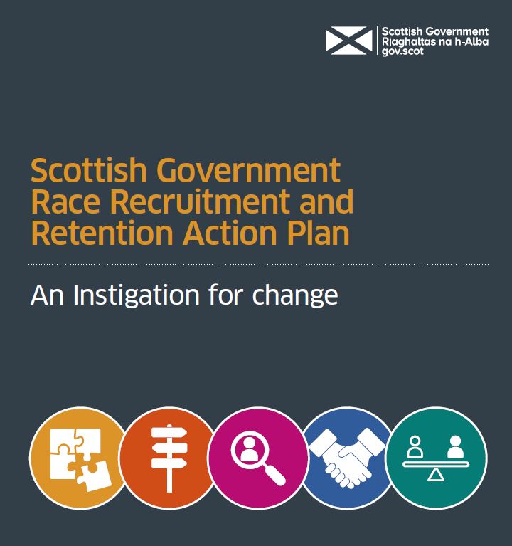 Tackling systematic inequalities & increasing minority ethnic representation in @scotgov through Race Recruitment and Retention Action Plan: gov.scot/publications/s… #moretodo