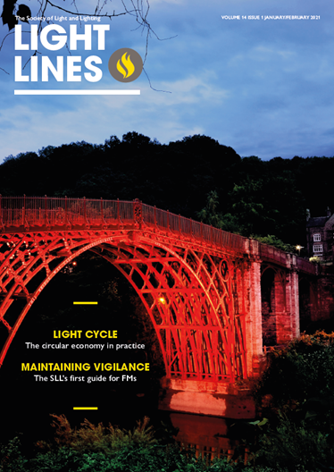 SLL100's tweet image. For the latest in lighting news, research and events, read the current issue of SLL Light Lines online, or catch up on previous issues via buff.ly/3eD0GGZ #LightLines