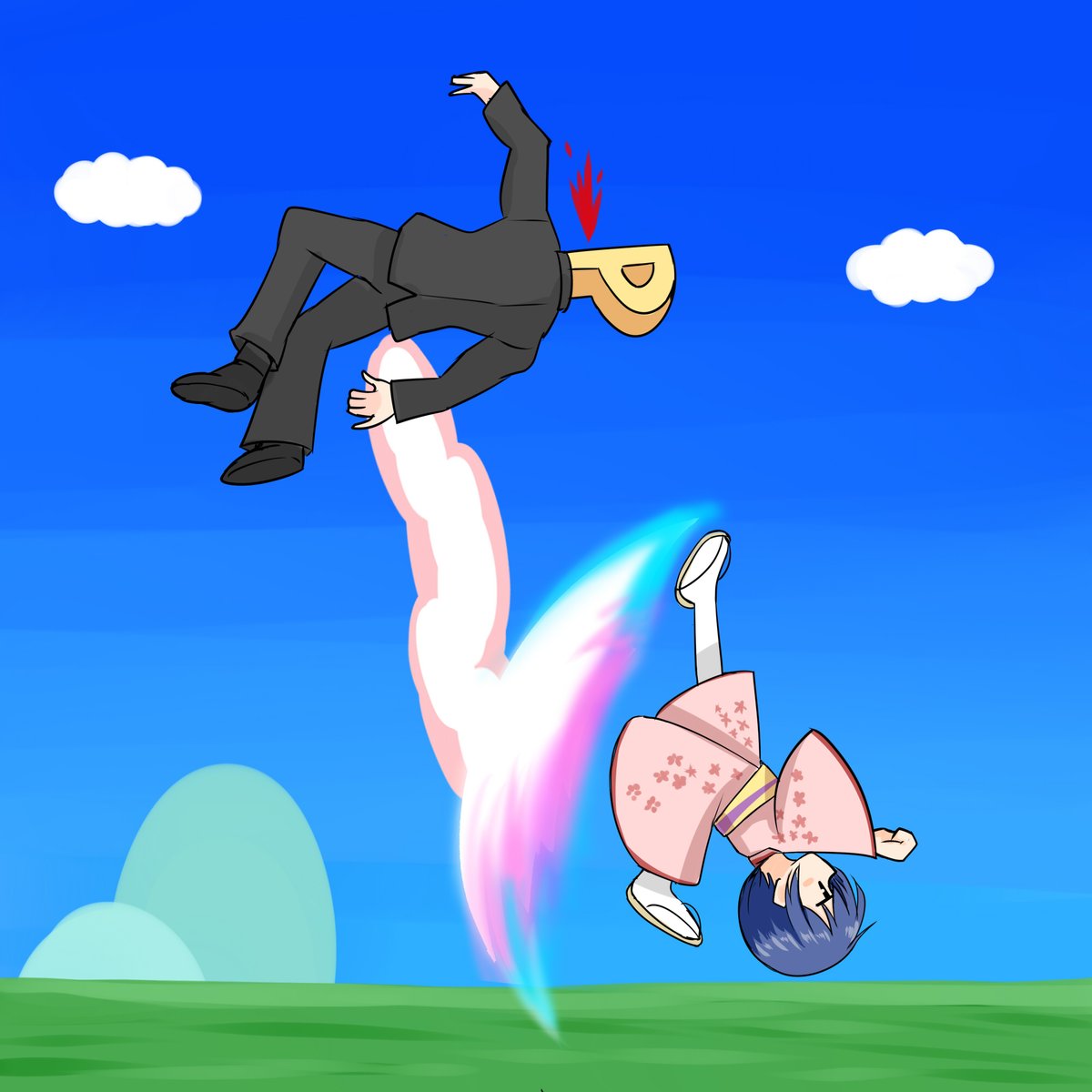 上スマ着地狩りんぜ Chia のイラスト