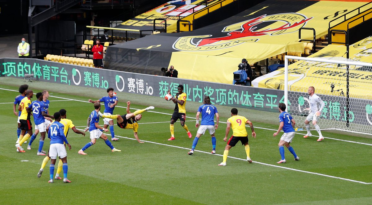 #10His first goal for Watford was a spectacular stoppage time overhead kick equaliser against Leicester City.Seriously.