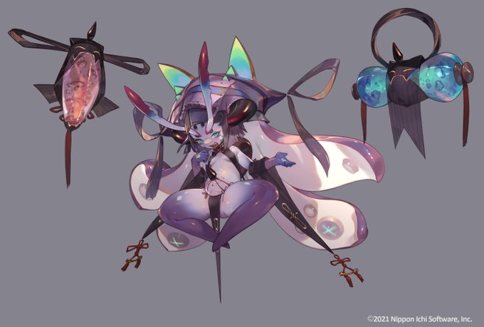 魔界戦記 #ディスガイア6 にて、テラスターちゃんを描かせていただいております!
和で冒涜的な女の子をイメージしてデザインしてみました。
耳に挿入されている触手や、背中からヘソへ貫通している触手などお気に入りです。
#ディスガイア 