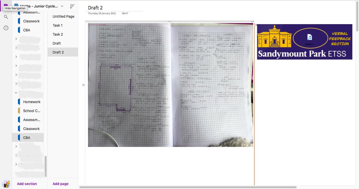 Feedback on work done throughout is vital. They were uploading drafts at regular intervals onto OneNote. I used  @ClodaghWheeler snazzy feedback ribbon to make the audio feedback easy to find. Was great to see them engage with the feedback too
