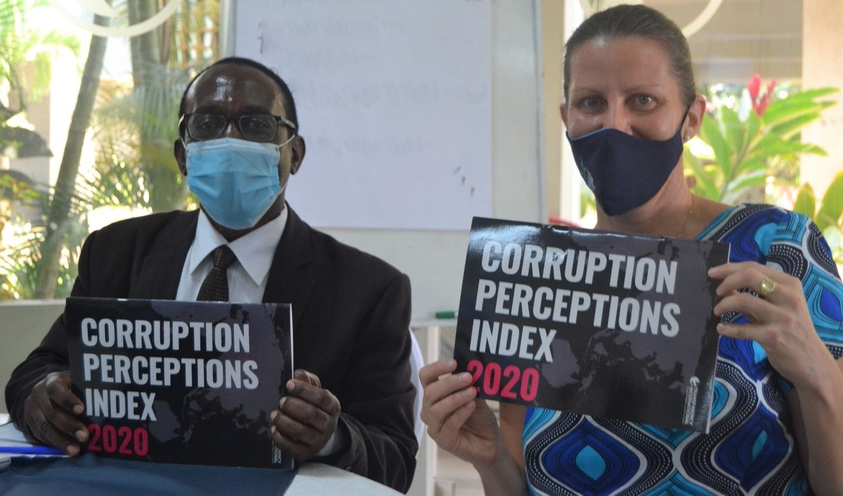 Rooting out corruption is essential to ensure that resources reach intended beneficiaries, in particular the most marginalised in society - @DGFUganda17's Head Nicole Bjerler noted while launching the #CPI2020 report by @tiuganda1 #CPI2020 #SDGs #LeaveNoOneBehind