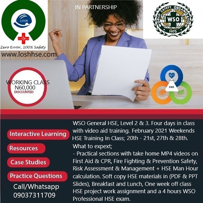 loshhse's tweet photo. General HSE (Level 1), HSE Level 2 &amp; 3 Training dates for February 2021 at a discounted fee. https://t.co/qn4YJWihx7