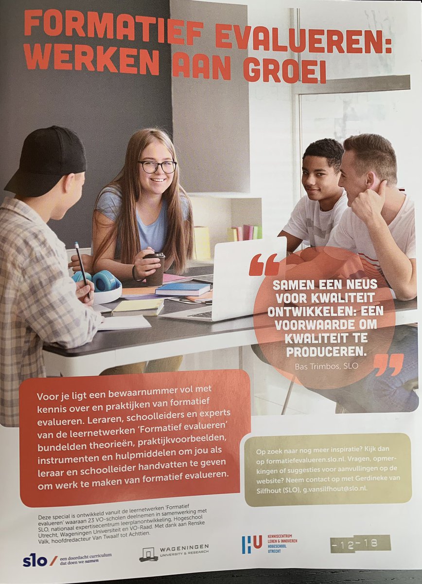 Inspired by <a href="/CarlessDavid/">David Carless</a> &amp; <a href="/DocWinstone/">Prof Naomi Winstone</a> I wrote an article on feedback literacy in our special issue on formative assessment. Go to bastrimbos.com/Trimbos_Feedba… for English version of feedback literacy. Go to slo.nl/@18205/special… for special issue formative assessment in Dutch 👇