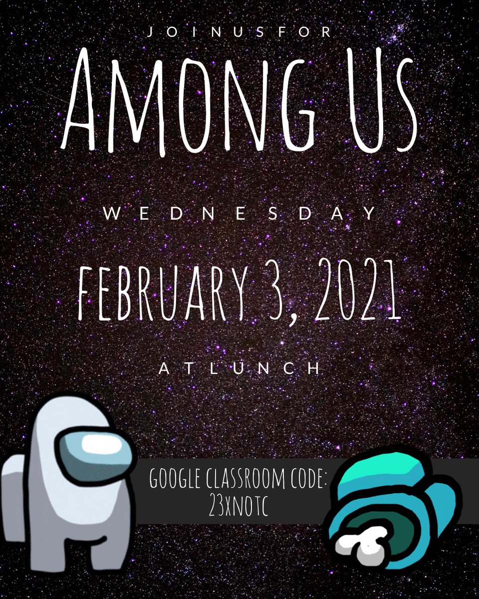 Don’t miss out! Join us for another round of Among Us!