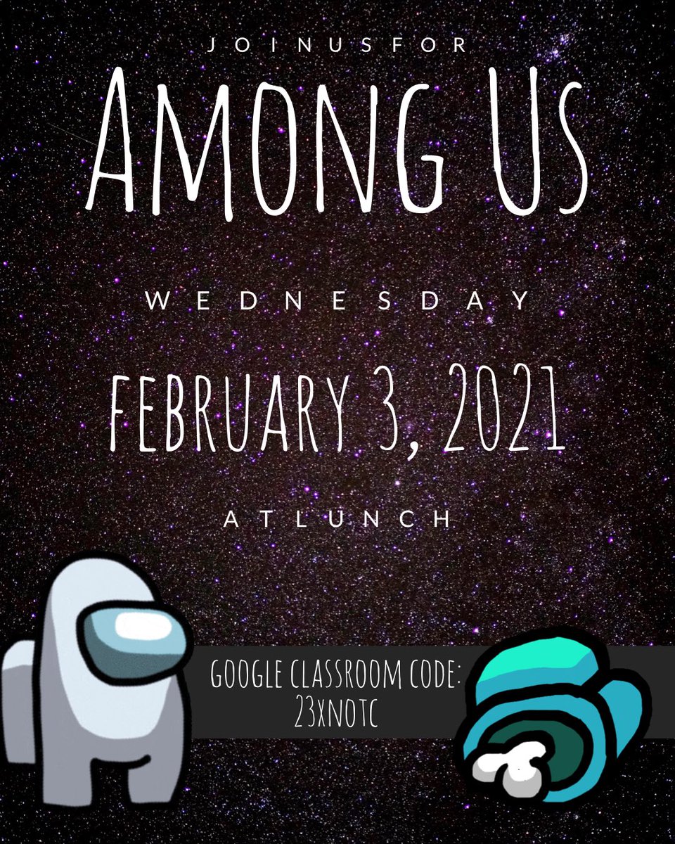 theechsvoice's tweet photo. Don’t miss out! Join us for another round of Among Us! https://t.co/eszsU6b4qS