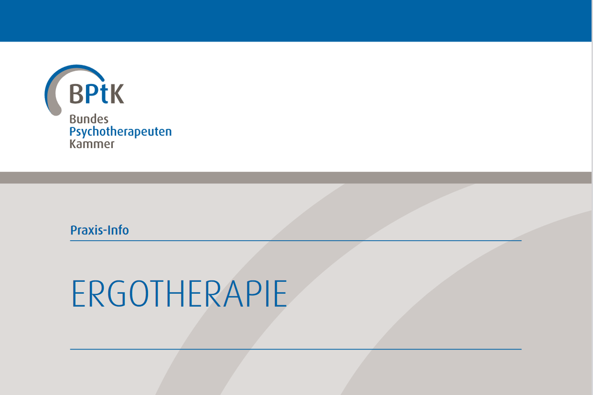 LPKRLP's tweet photo. Seit diesem Jahr können Vertragspsychotherapeut*innen auch #Ergotherapie verordnen. Die neue Praxis-Info "Ergotherapie" der @BPtKpolitik informiert über Ziele und Inhalte von Ergotherapie u. erläutert was bei der Verordnung zu beachten ist: https://t.co/kgMm2evszm
#psychotherapy https://t.co/xtp33CUhiz