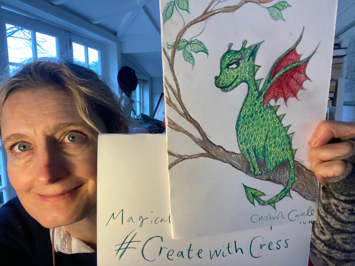 CressidaCowell's tweet photo. Calling all magic-makers! You have by end of TODAY to create your own magical treehouse and you could win this signed Toothless.Full details on my youtube: https://t.co/CtqaXf2xQI………
Ask an adult to share your drawing on Facebook, instagram or Twitter with the #CreatewithCress https://t.co/lJfX76MGh4