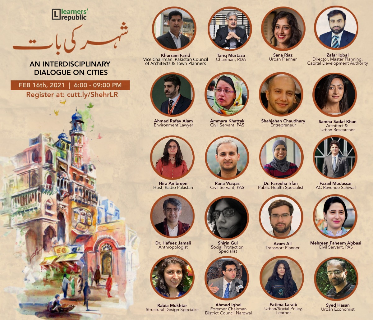 navift's tweet image. ہمارے شہروں کے مسائل اتنے پیچیدہ ہیں کہ کسی ایک تعلیمی شعبہ یا پیشہ سے متعلقہ ماہرین حل نہیں کر سکے۔ ہمیں لوگوں کے ساتھ ملکر مشترکہ لائحہ عمل بنانا ہے۔ پاکستان میں پہلی دفعہ ایک ایسے مذاکرہ کا اہتمام کیا جا رہا ہے جس مختلف شعبہ اور سروس کے لوگ شامل ہونگے۔
cutt.ly/ShehrLR