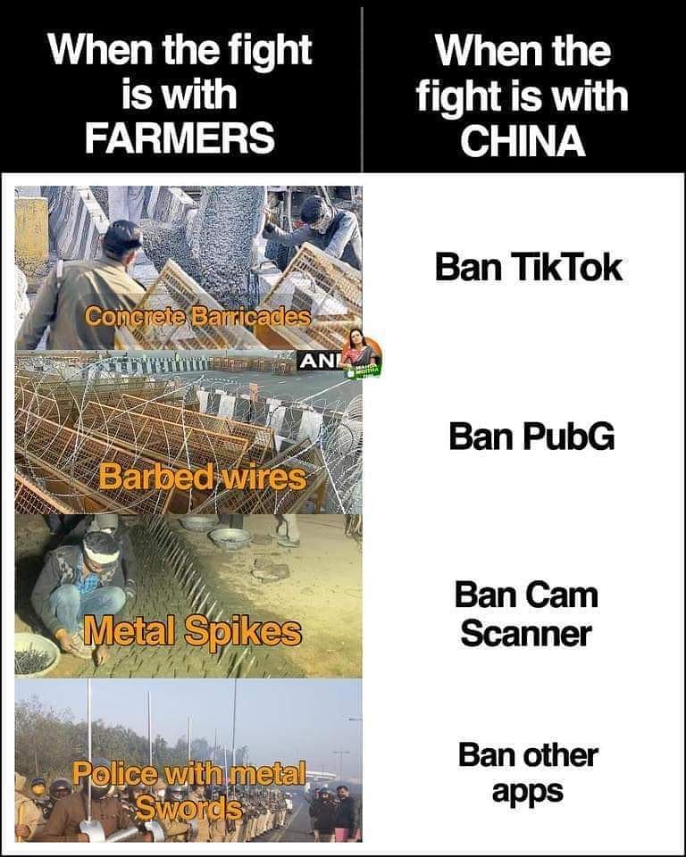 iavdeep_'s tweet photo. Govt is bahubali against it own citizens but china agge billi..

#FencingLikeChinaPak https://t.co/wLondRZ3zk