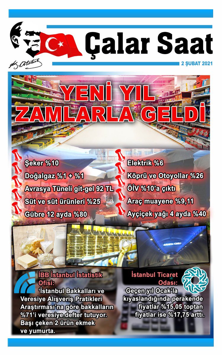 Çalar Saat manşeti veresiye...
#YazDeftere