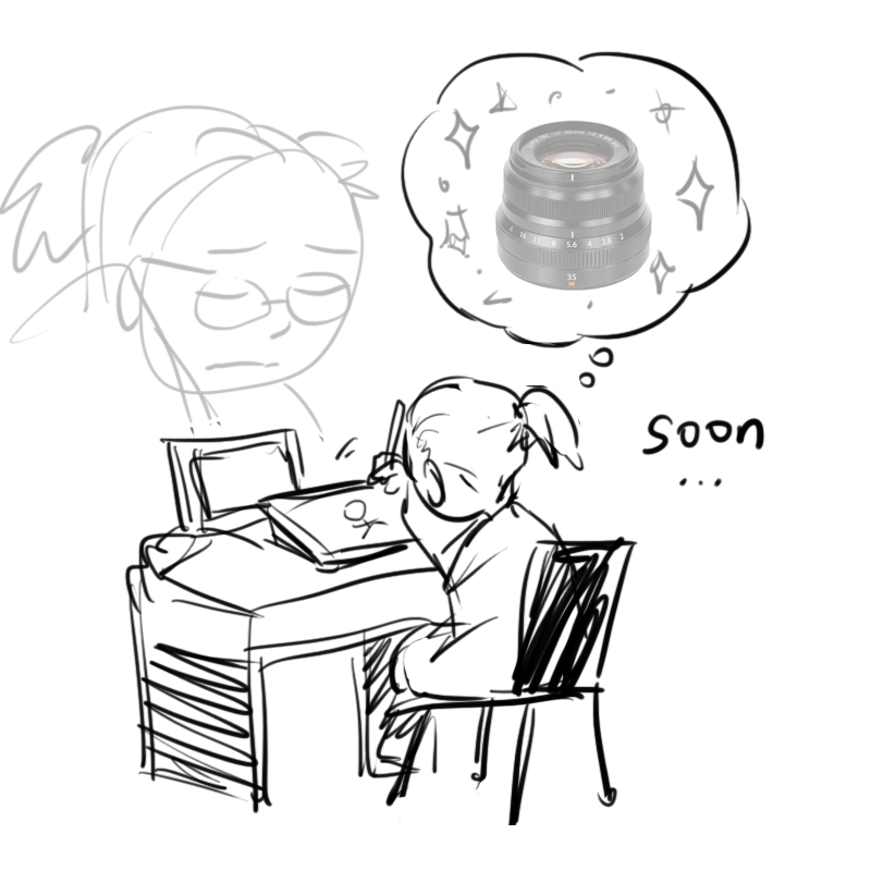 so late but here's my badly drawn "hourly" about how i spent my day doing freelance + comms...o(-< 