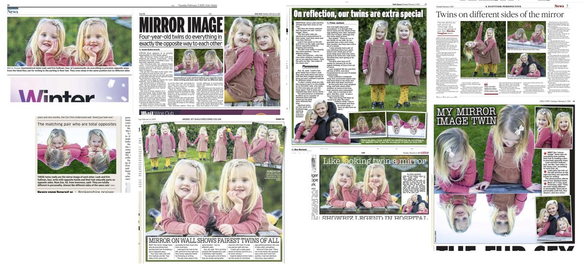 Near full coverage of the lovely Erin and Leah @TheSulli_Fam in todays papers. They were a joy to photograph. <a href="/SWNS/">SWNS.com</a>