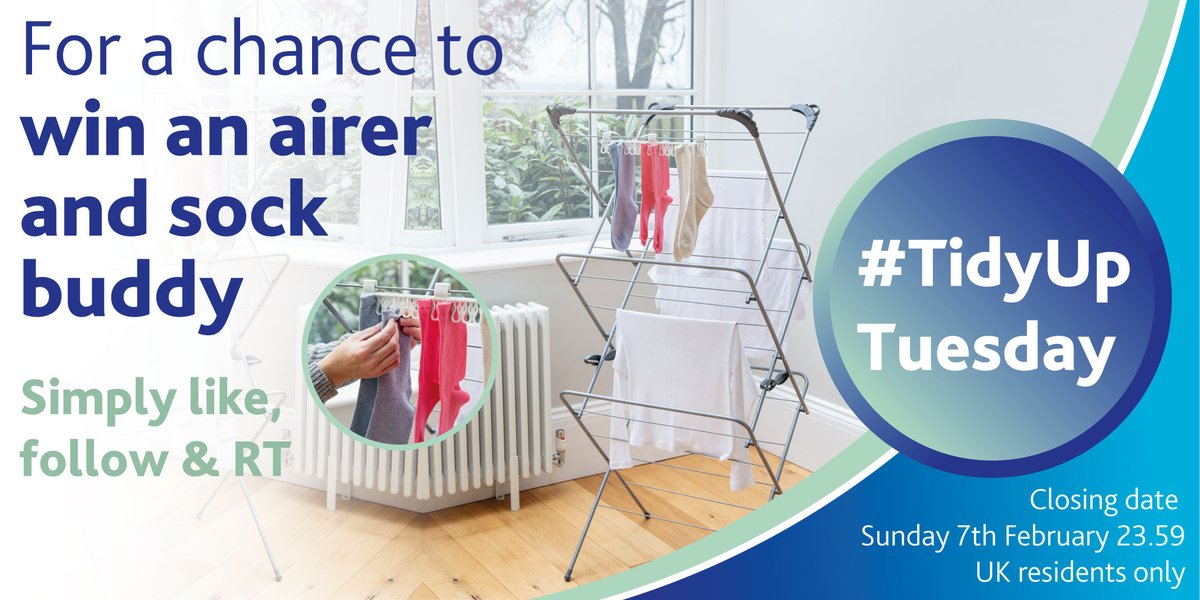 AddisHome's tweet image. It is the first Tuesday of the month.  Open to UK residents only.  Simply follow the instructions on the image.  Good Luck everyone 

#competitionfinder #addishome #TidyUpTuesday