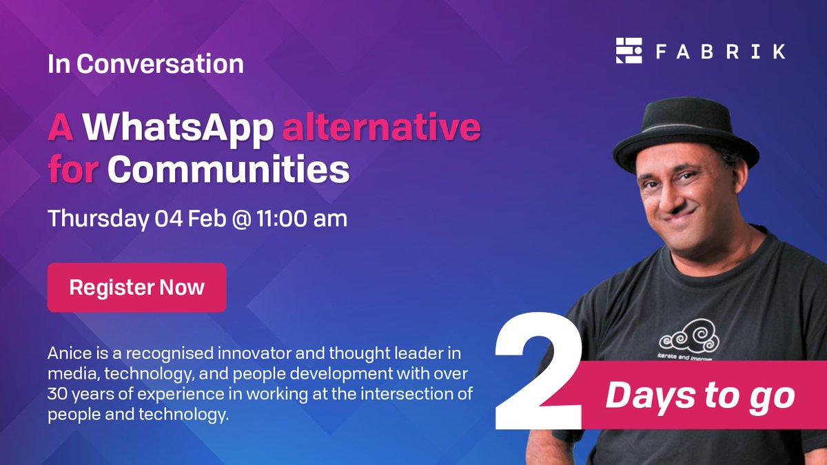 Fabrik (@fabrik_dotcloud) on Twitter photo Have you engaged with #Facebook’s rollout plan on their new privacy policies? What does it mean for your business? Hear insights & solutions from tech strategist <a href="/anicehassim/">anice hassim</a> at this week's webinar: bit.ly/3clzFZX
#DataPrivacy #Compliance #Engagement #Webinar #Whatsapp Have you engaged with #Facebook’s rollout plan on their new privacy policies? What does it mean for your business? Hear insights & solutions from tech strategist <a href="/anicehassim/">anice hassim</a> at this week's webinar: bit.ly/3clzFZX
#DataPrivacy #Compliance #Engagement #Webinar #Whatsapp