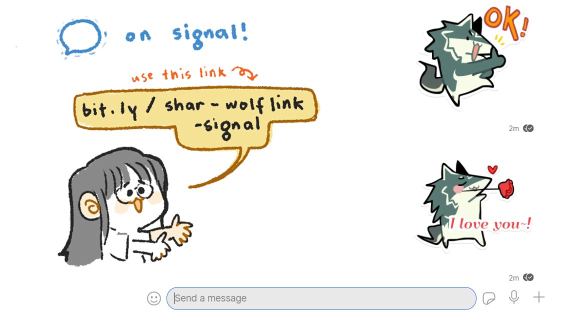 shar •̀.̫•́ on Twitter "added the stickers to Signal !! 💬 link https