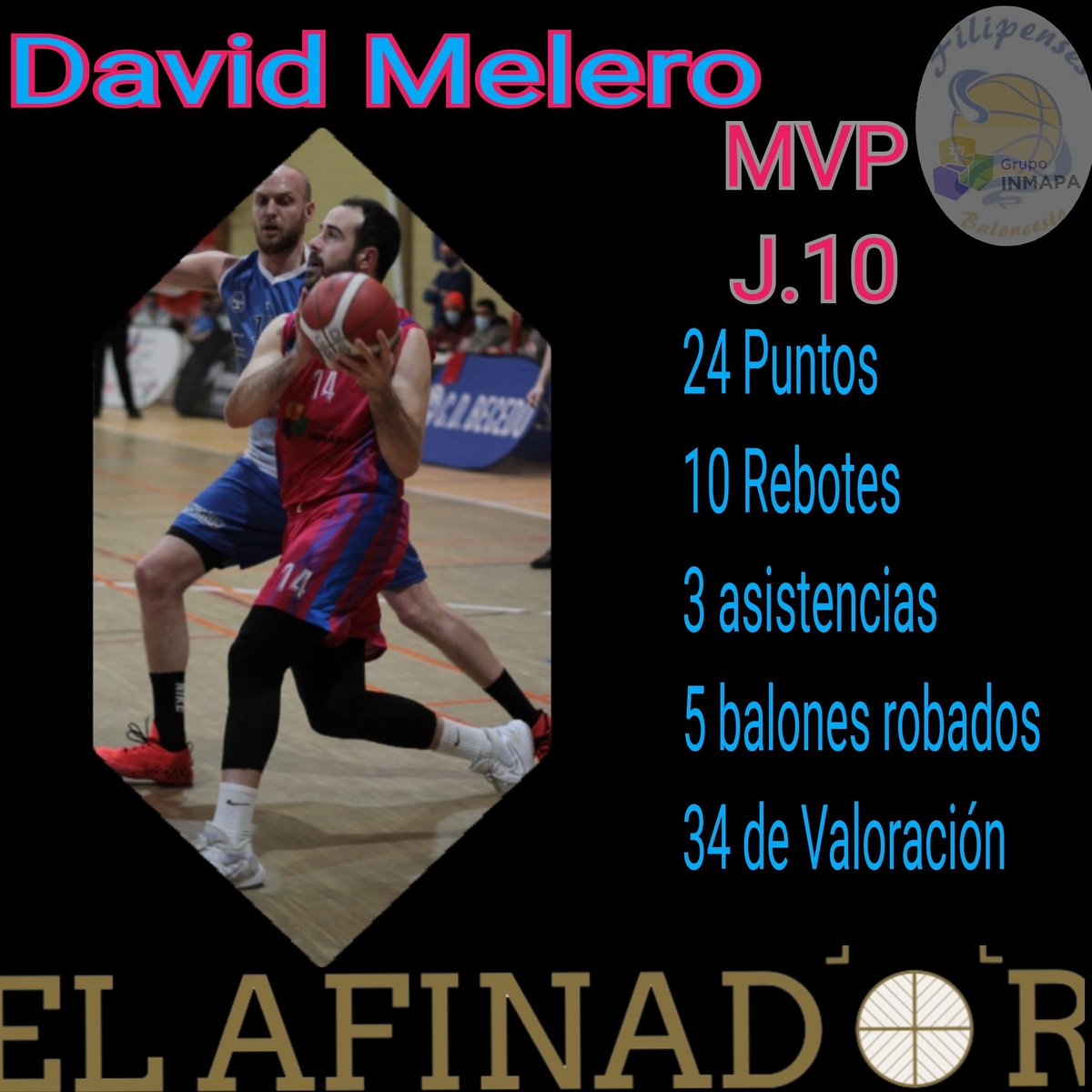 FilipensesBto's tweet photo. Nuestro MVP afinador volvió a recaer en Jaén. 
David eres un crack!!!!!! Enhorabuena!!!!! https://t.co/A54KZ9hFA3