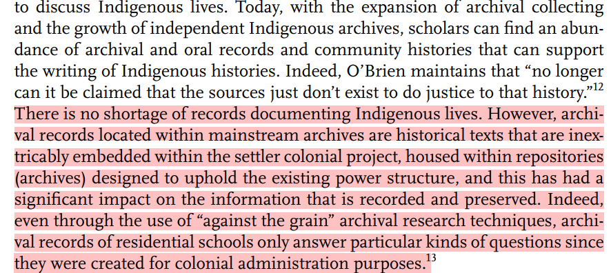 brimwats's tweet image. really enjoying @kristamccracken's article blending the perspectives of a settler archivist &amp;amp; historian and her experiences in/with indigenous archives: Challenging Colonial Spaces: Reconciliation and Decolonizing  #critlib #critcat #critarch utpjournals.press/doi/abs/10.313…