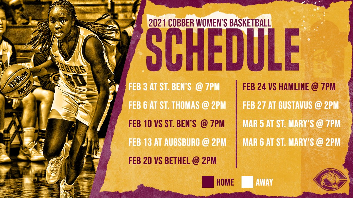 CobberSID's tweet photo. Sing it Annie!!! 
Tomorrow, tomorrow
I love ya tomorrow
You're always a day away!!!

@CobberWbb opens the 2021 tomorrow at St. Ben's at 7:00. Fans can catch all the action with live &amp; stats! #RollCobbs🌽 https://t.co/Zmd6xfua1q