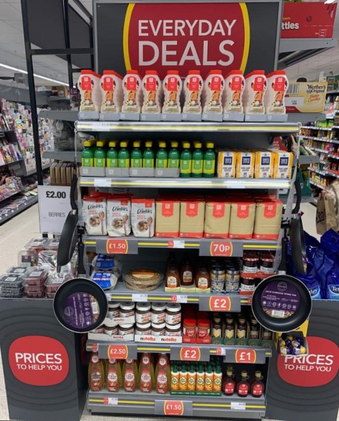 SabianeGrant's tweet photo. Just 2 weeks until Pancake Day! 
🥞🥞🥞

What will you choose to go on your pancakes?!? 

A great set up from our new Team Leader @Kat14090825 who joins us as @CoopPyle sadly closes 😔 @_westie1970 @ColinHayward20 @PeterBatt3 @RebelRebel74 #TeamRyde #LovingLargeStores #CoopFood https://t.co/A3UqaiNA2v