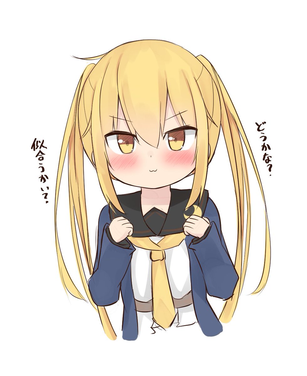 satsuki (kancolle) 1girl twintails solo blonde hair long hair crescent crescent pin  illustration images