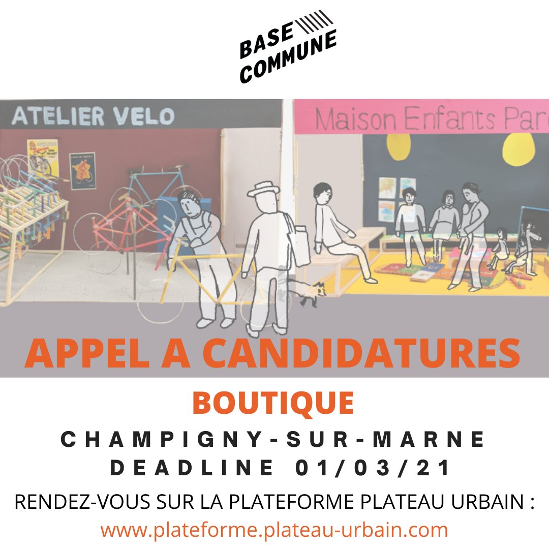 MabSpl's tweet photo. [APPEL A CANDIDATURES] La ville de Champigny sur Marne @MabSpl en partenariat avec @BaseCommune et @PlateauUrbain vous proposent une boutique en plein centre-ville de Champigny sur Marne.
Inscrivez-vous et candidatez avant le 01/03/21 
https://t.co/wuv1YmjG0v https://t.co/1LxhCXeFln