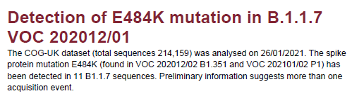 And that's what seems to be happening - things are getting complicated.We now see that some sequences containing the 'UK variant' (B1.1.7) has a mutation (E484K) that has previously been found in 'the South African' and 'the Japan via Brazil' variants https://www.gov.uk/government/publications/investigation-of-novel-sars-cov-2-variant-variant-of-concern-20201201
