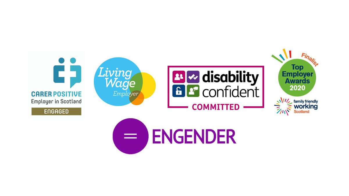 Engender is proud to be a Carer Positive, Living Wage & Disability Confident Employer, & last year we were finalists at the Family Friendly Working Scotland Top Employer awards.