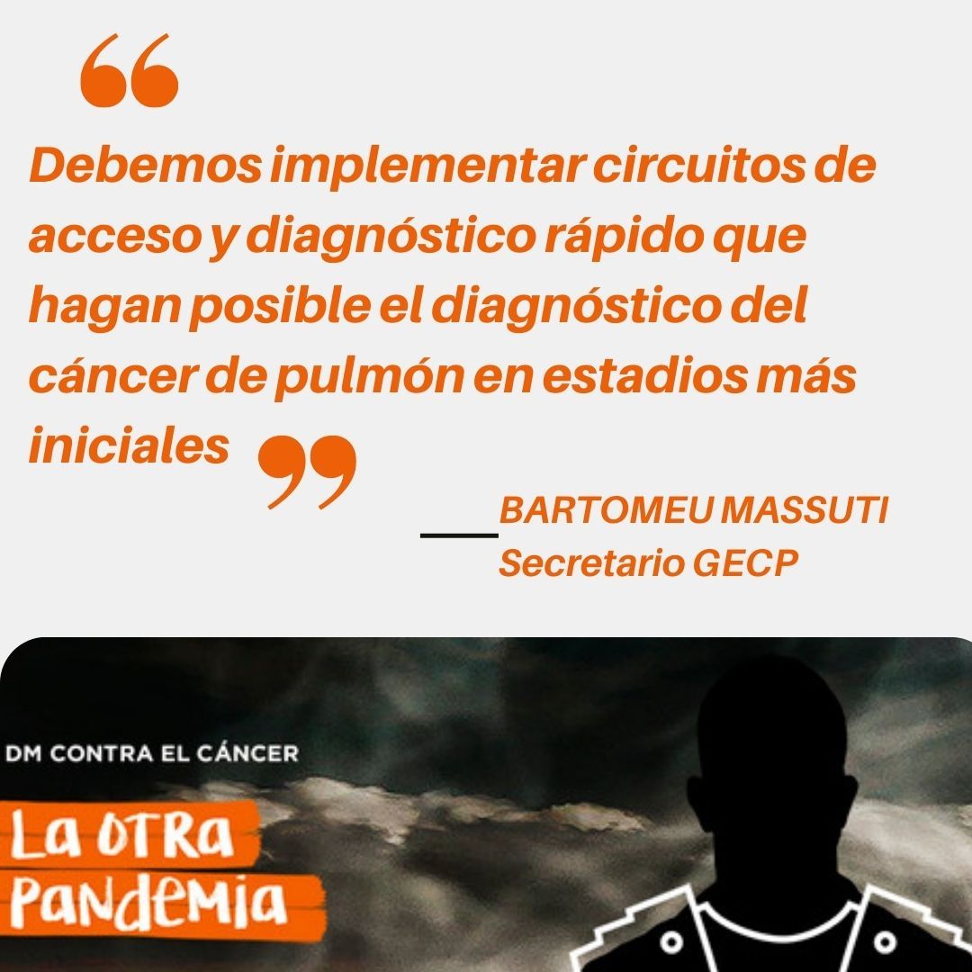 🗣️ Dr. Bartomeu Massuti <a href="/bmassutis/">Bartomeu Massuti</a> "Debemos implementar circuitos de acceso y diagnóstico rápido que hagan posible el diagnóstico del cáncer de pulmón en estadios más iniciales" #DMCancer21 #LaOtraPandemia